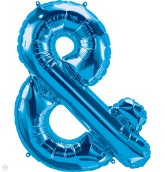 Mini folijski balon znak & Blue  