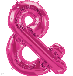 Mini folijski balon znak & Magenta  
