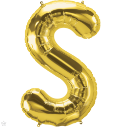 Mini folijski balon slovo S Gold  