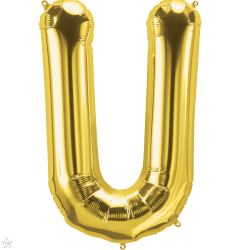Mini folijski balon slovo U Gold  