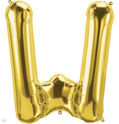 Mini folijski balon slovo W Gold  