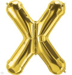 Mini folijski balon slovo X Gold  