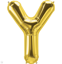 Mini folijski balon slovo Y Gold  