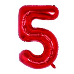 Folijski balon broj 5 Red