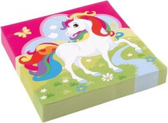 Rainbow Unicorn salvete 33x33cm