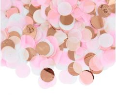 Confetti circles , paper and foil, rose gold mix 15g