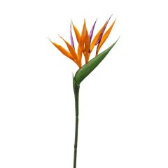 Umjetni cvijet  Strelitzia (Rajska ptica) orange 65 cm