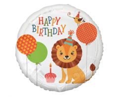 Standard Happy Birthday Lion folijski balon