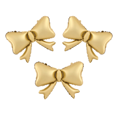 Mini Bows  Satin Gold folijski balon 3/1