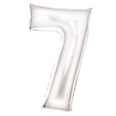 Folijski balon  broj 7  Silk Lustre White