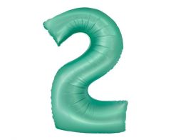 Folijski balon Smart broj 2 Mat Mint