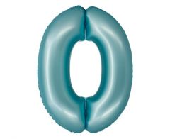 Folijski balon Smart broj 0 mat Light Blue