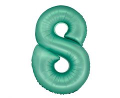 Folijski balon Smart broj 8 Mat Mint