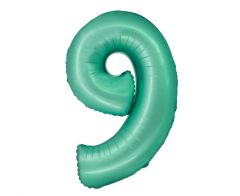 Folijski balon Smart broj 9 Mat Mint