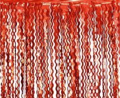 Resasta Zavjesa Swirls Metallic Red