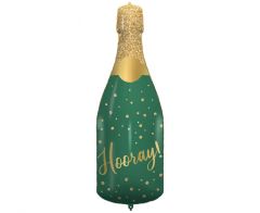 Maxi Bottle Hooray Green folijski balon