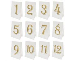 Table paper numbers Celebrate 1-12
