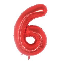 Folijski balon broj 6 Red