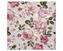 Roses Glory Cream Salvete 33x33 cm