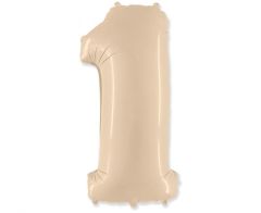 Folijski balon broj 1 Cream 102 cm