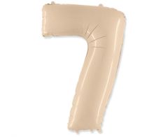 Folijski balon broj 7 Cream 102 cm