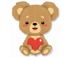 Maxi FX Teddy with Heart folijski balon