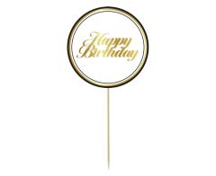Toper za tortu B&G Party Happy Birthday White
