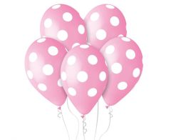 Latex baloni 30 cm Dots Light Pink