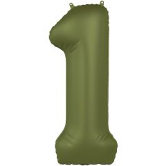 Folijski balon broj 1 Olive Green