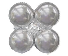 Postolje 4 kruga folija balon silver