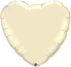 Maxi Srce Pearl Ivory folijski balon 36"