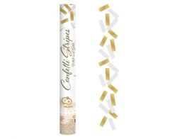 Confetti Cannon B&C gold&white stripes top na ispaljivanje 40 cm