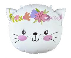 Standard Cat Flower head folijski balon