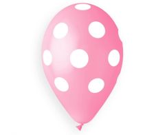 Lateks baloni 30cm Pastel Pink Polka Dots