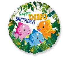 Standard Happy Birthday Dino baby folijski balon