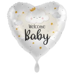 Standard Little Cloud Welcome Baby Heart folijski balon