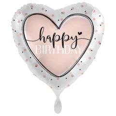 Standard Glossy Heart Birthday folijski balon