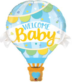 Maxi Welcome Baby Blue folijski balon