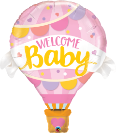 Maxi Welcome Baby Pink folijski balon