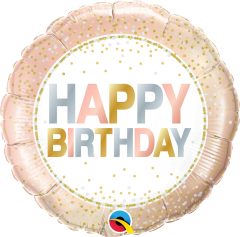 Standard Bday Metallic Dots folijski balon
