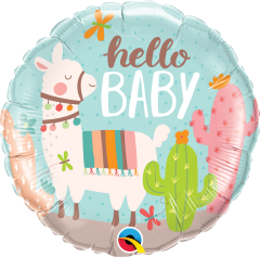 Standard Hello baby Llama folijski balon