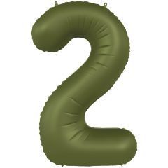 Folijski balon broj 2 Olive Green