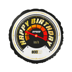 Standard Happy Birthday Race Car folijski balon