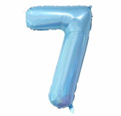 Folijski balon broj 7 Pastel Blue