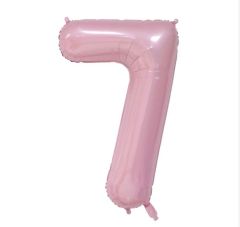 Folijski balon broj 7 Pastel Pink