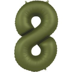 Folijski balon broj 8 Olive Green