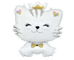 Standard White Cat folijski balon