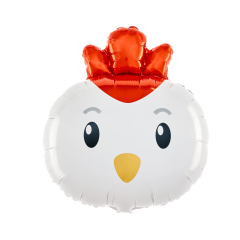 Maxi Hen white folijski balon 69x52 cm