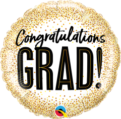 Standard Grad Gold Glitter Dots folijski balon