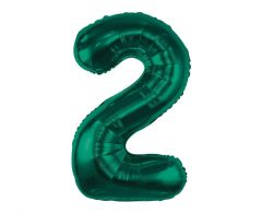Folijski balon B&C broj 2 Bottle Green 85 cm